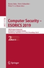 Image for Computer Security – ESORICS 2019