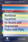 Image for Nonlinear Equations for Beams and Degenerate Plates with Piers