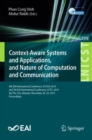 Image for Context-Aware Systems and Applications, and Nature of Computation and Communication
