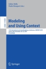 Image for Modeling and Using Context : 11th International and Interdisciplinary Conference, CONTEXT 2019, Trento, Italy, November 20–22, 2019, Proceedings
