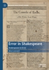 Image for Error in Shakespeare: Shakespeare in error