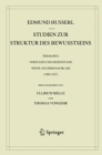 Image for Studien Zur Struktur Des Bewusstseins: Teilband I Verstand Und Gegenstand Texte Aus Dem Nachlass (1909-1927)