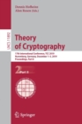 Image for Theory of Cryptography : 17th International Conference, TCC 2019, Nuremberg, Germany, December 1–5, 2019, Proceedings, Part II