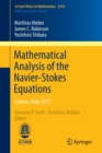 Image for Mathematical Analysis of the Navier-Stokes Equations : Cetraro, Italy 2017