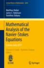 Image for Mathematical Analysis of the Navier-Stokes Equations: Cetraro, Italy 2017 : 2254
