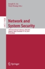 Image for Network and System Security : 13th International Conference, NSS 2019, Sapporo, Japan, December 15–18, 2019, Proceedings