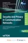 Image for Security and Privacy in Communication Networks : 15th EAI International Conference, SecureComm 2019, Orlando, FL, USA, October 23-25, 2019, Proceedings, Part I
