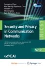 Image for Security and Privacy in Communication Networks : 15th EAI International Conference, SecureComm 2019, Orlando, FL, USA, October 23-25, 2019, Proceedings, Part II