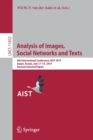 Image for Analysis of Images, Social Networks and Texts : 8th International Conference, AIST 2019, Kazan, Russia, July 17–19, 2019, Revised Selected Papers