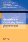 Image for Innovations for Community Services: 20th International Conference, I4cs 2020, Bhubaneswar, India, January 12-14, 2020, Proceedings