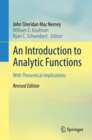 Image for An Introduction to Analytic Functions : With Theoretical Implications