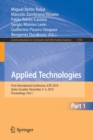 Image for Applied Technologies : First International Conference, ICAT 2019, Quito, Ecuador, December 3–5, 2019, Proceedings, Part I