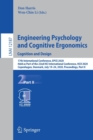 Image for Engineering Psychology and Cognitive Ergonomics. Cognition and Design : 17th International Conference, EPCE 2020, Held as Part of the 22nd HCI International Conference, HCII 2020, Copenhagen, Denmark,