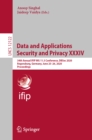 Image for Data and Applications Security and Privacy XXXIV: 34th Annual IFIP WG 11.3 Conference, DBSec 2020, Regensburg, Germany, June 25-26, 2020, Proceedings