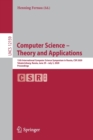 Image for Computer Science – Theory and Applications : 15th International Computer Science Symposium in Russia, CSR 2020, Yekaterinburg, Russia, June 29 – July 3, 2020, Proceedings