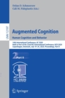 Image for Augmented Cognition. Human Cognition and Behavior : 14th International Conference, AC 2020, Held as Part of the 22nd HCI International Conference, HCII 2020, Copenhagen, Denmark, July 19–24, 2020, Pro