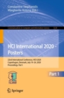 Image for HCI International 2020 - Posters : 22nd International Conference, HCII 2020, Copenhagen, Denmark, July 19–24, 2020, Proceedings, Part I