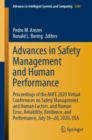 Image for Advances in Safety Management and Human Performance : Proceedings of the AHFE 2020 Virtual Conferences on Safety Management and Human Factors, and Human Error, Reliability, Resilience, and Performance