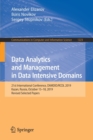 Image for Data Analytics and Management in Data Intensive Domains : 21st International Conference, DAMDID/RCDL 2019, Kazan, Russia, October 15–18, 2019, Revised Selected Papers