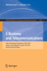 Image for E-Business and Telecommunications : 16th International Conference, ICETE 2019, Prague, Czech Republic, July 26–28, 2019, Revised Selected Papers