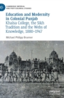 Image for Education and modernity in colonial Punjab  : Khalsa College, the Sikh tradition and the webs of knowledge, 1880-1947