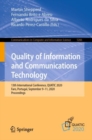 Image for Quality of Information and Communications Technology: 13th International Conference, QUATIC 2020, Faro, Portugal, September 9-11, 2020, Proceedings