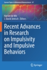 Image for Recent Advances in Research on Impulsivity and Impulsive Behaviors