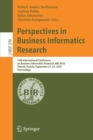 Image for Perspectives in Business Informatics Research : 19th International Conference on Business Informatics Research, BIR 2020, Vienna, Austria, September 21–23, 2020, Proceedings