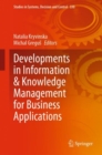 Image for Developments in Information &amp; Knowledge Management for Business Applications