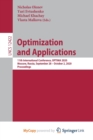 Image for Optimization and Applications