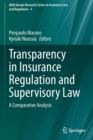 Image for Transparency in Insurance Regulation and Supervisory Law