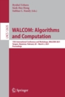 Image for WALCOM: Algorithms and Computation