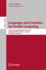 Image for Languages and Compilers for Parallel Computing: 32nd International Workshop, LCPC 2019, Atlanta, GA, USA, October 22-24, 2019, Revised Selected Papers