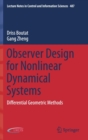 Image for Observer Design for Nonlinear Dynamical Systems : Differential Geometric Methods
