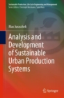 Image for Analysis and Development of Sustainable Urban Production Systems