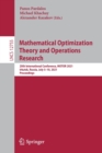 Image for Mathematical Optimization Theory and Operations Research