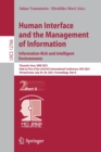 Image for Human Interface and the Management of Information. Information-Rich and Intelligent Environments