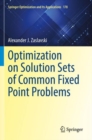 Image for Optimization on solution sets of common fixed point problems