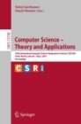 Image for Computer Science – Theory and Applications : 16th International Computer Science Symposium in Russia, CSR 2021, Sochi, Russia, June 28–July 2, 2021, Proceedings