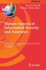 Image for Human aspects of information security and assurance  : 15th IFIP WG 11.12 International Symposium, HAISA 2021, virtual event, July 7-9, 2021, proceedings