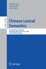 Image for Chinese Lexical Semantics : 21st Workshop, CLSW 2020,  Hong Kong, China, May 28–30, 2020,  Revised Selected Papers