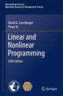 Image for Linear and nonlinear programming.