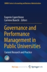 Image for Governance and Performance Management in Public Universities : Current Research and Practice