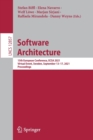 Image for Software Architecture : 15th European Conference, ECSA 2021, Virtual Event, Sweden, September 13-17, 2021, Proceedings