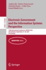 Image for Electronic Government and the Information Systems Perspective : 10th International Conference, EGOVIS 2021, Virtual Event, September 27–30, 2021, Proceedings