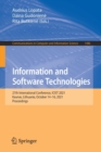 Image for Information and Software Technologies : 27th International Conference, ICIST 2021, Kaunas, Lithuania, October 14–16, 2021, Proceedings
