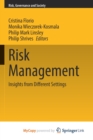 Image for Risk Management : Insights from Different Settings