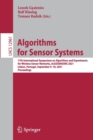 Image for Algorithms for Sensor Systems : 17th International Symposium on Algorithms and Experiments for Wireless Sensor Networks, ALGOSENSORS 2021, Lisbon, Portugal, September 9–10, 2021, Proceedings