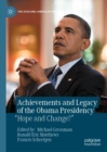 Image for Achievements and Legacy of the Obama Presidency: &quot;Hope and Change?&quot;