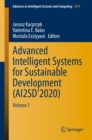 Image for Advanced Intelligent Systems for Sustainable Development (AI2SD&#39;2020): Volume 1